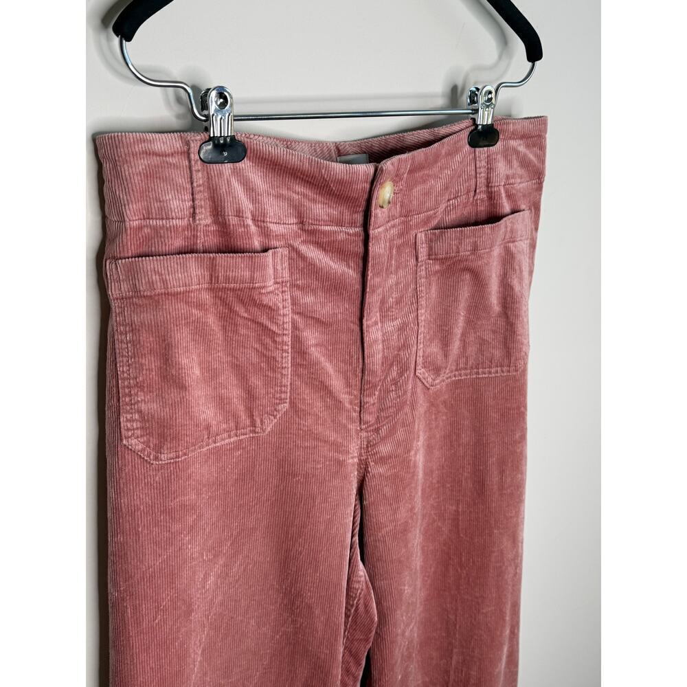 Maeve The Colette Corduroy Full-Length Wide-Leg Pants Light Pink Women's 33 Tall - Picture 9 of 11